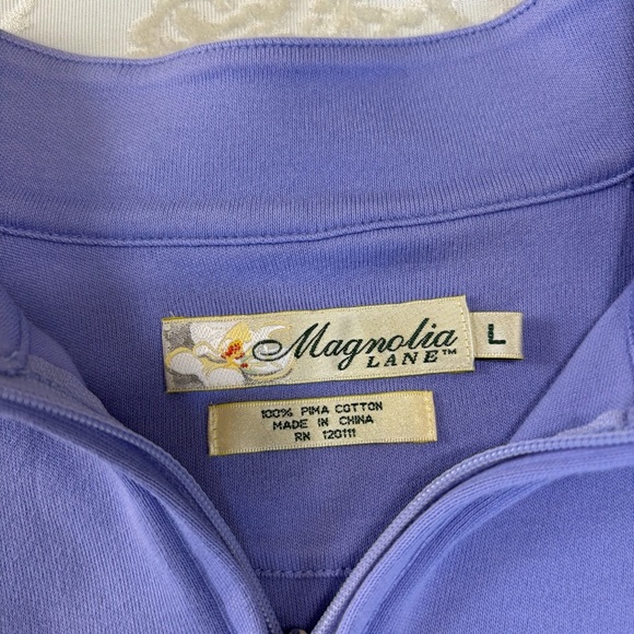 Magnolia Lane Masters Golf Quarter Zip Pullover Sweater Lavender Size Large - Picture 4 of 8